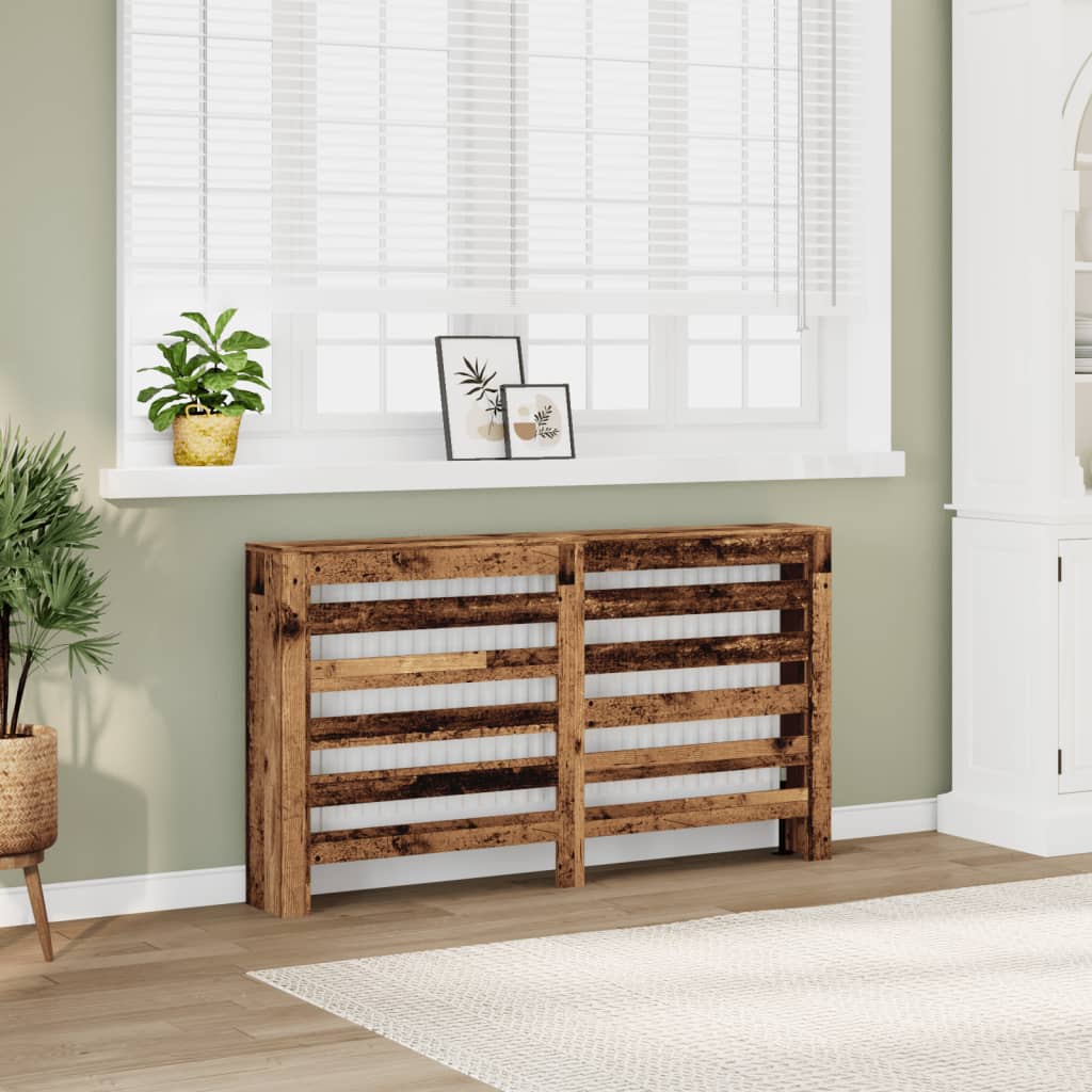 Vidaxl radiatorombouw 149x20x82 cm bewerkt hout oud hout