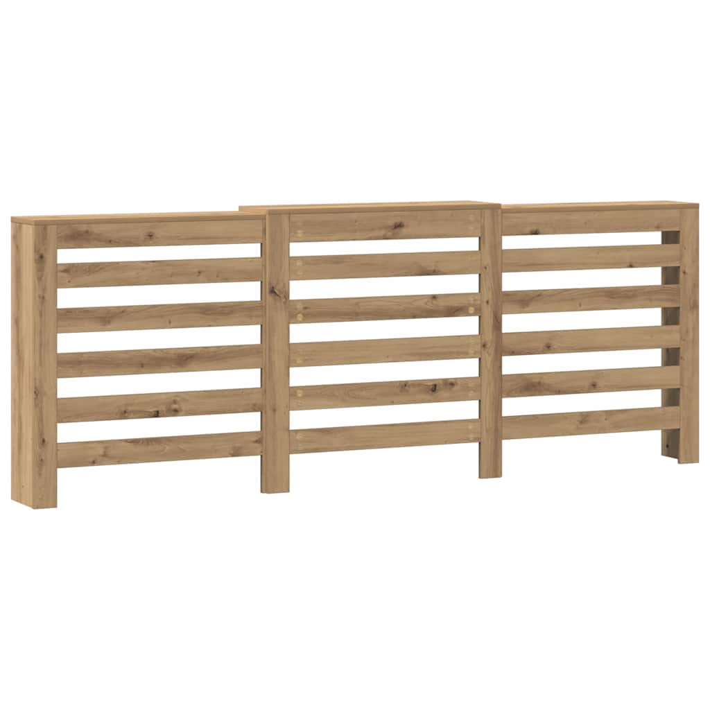 Vidaxl radiatorombouw 205x21,5x83,5 cm bewerkt hout artisanaal eiken