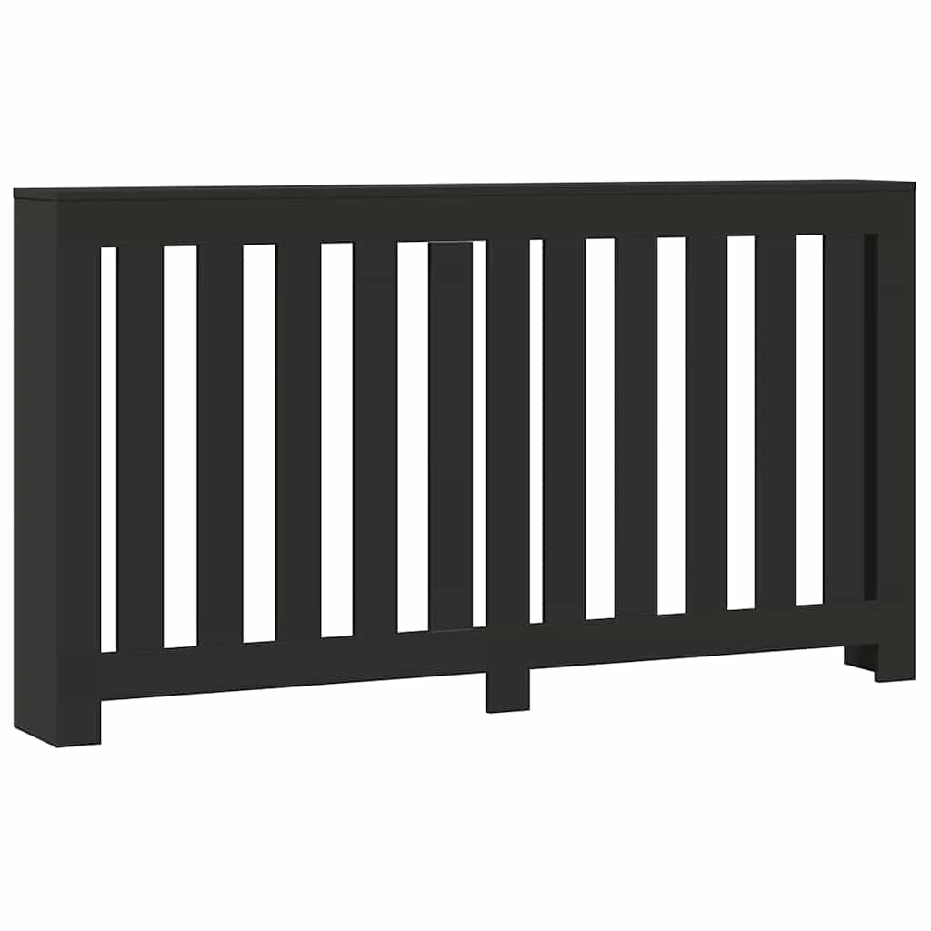 Vidaxl radiatorombouw 149x20x82 cm bewerkt hout zwart