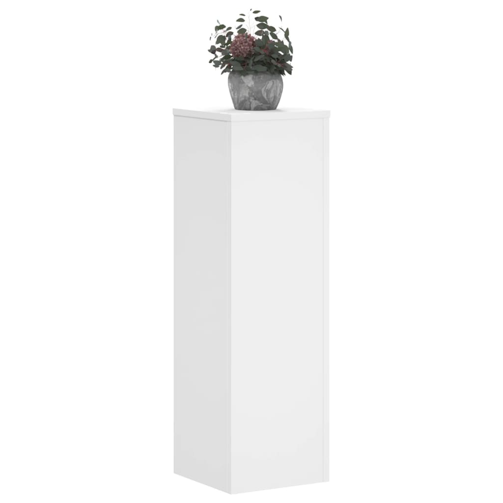 Vidaxl plantenstandaards 2 st 25x25x80 cm bewerkt hout wit