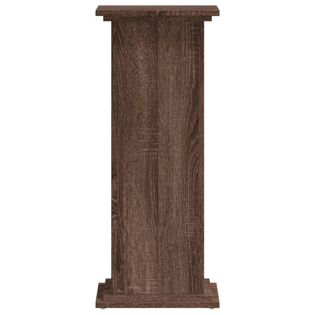 Vidaxl plantenstandaard 33x33x80 cm bewerkt hout bruin eikenkleurig