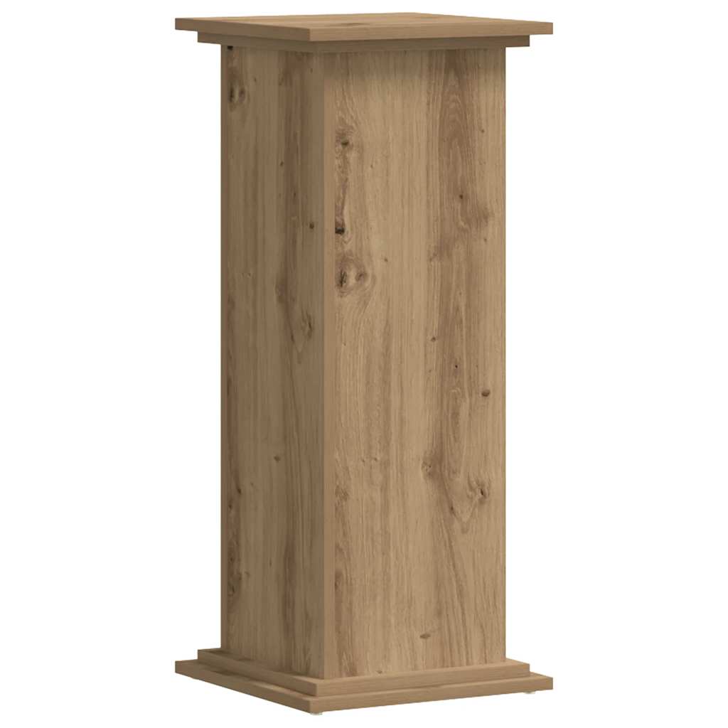 Vidaxl plantenstandaard 33x33x80 cm bewerkt hout artisanaal eikenkleur