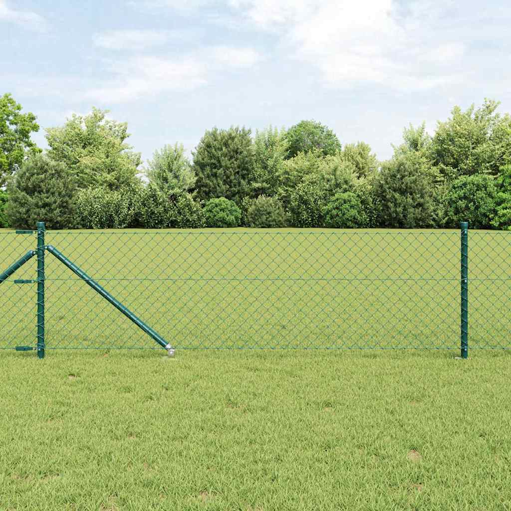 Vidaxl afrasteringspaal groen 25 x 0,4 m (60 x 60 mm gaas)
