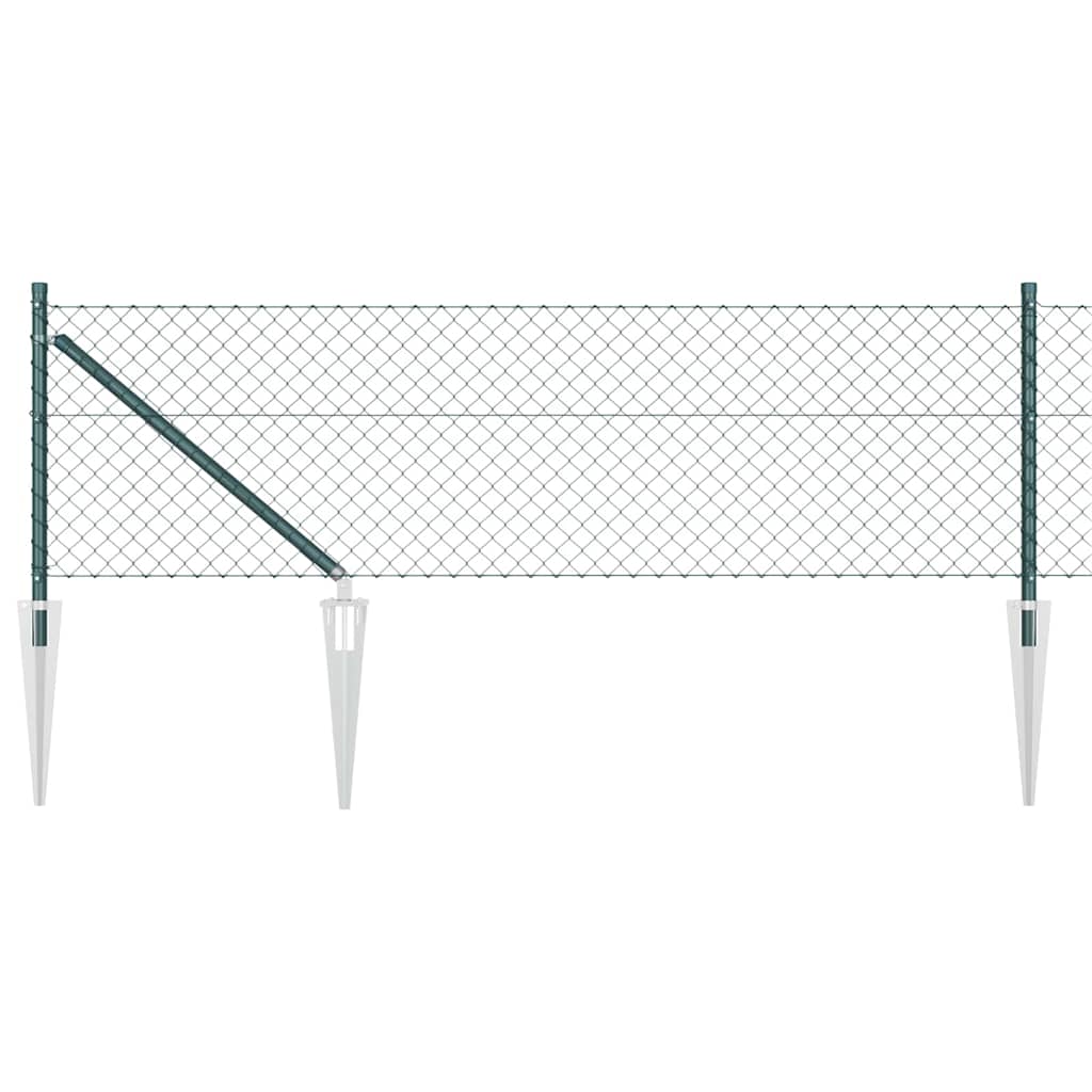 Vidaxl afrasteringspaal groen 25 x 0,4 m (60 x 60 mm gaas)