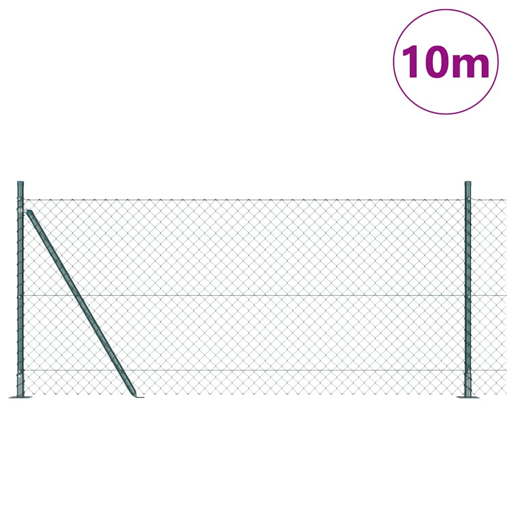 Vidaxl afrasteringspaal groen 10 x 0,8 m (40 x 40 mm gaas)