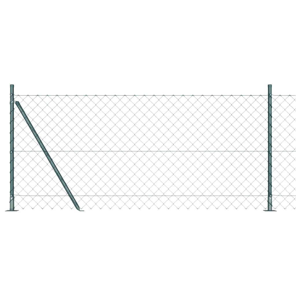 Vidaxl afrasteringspaal groen 10 x 1 m (60 x 60 mm gaas) staal en pvc