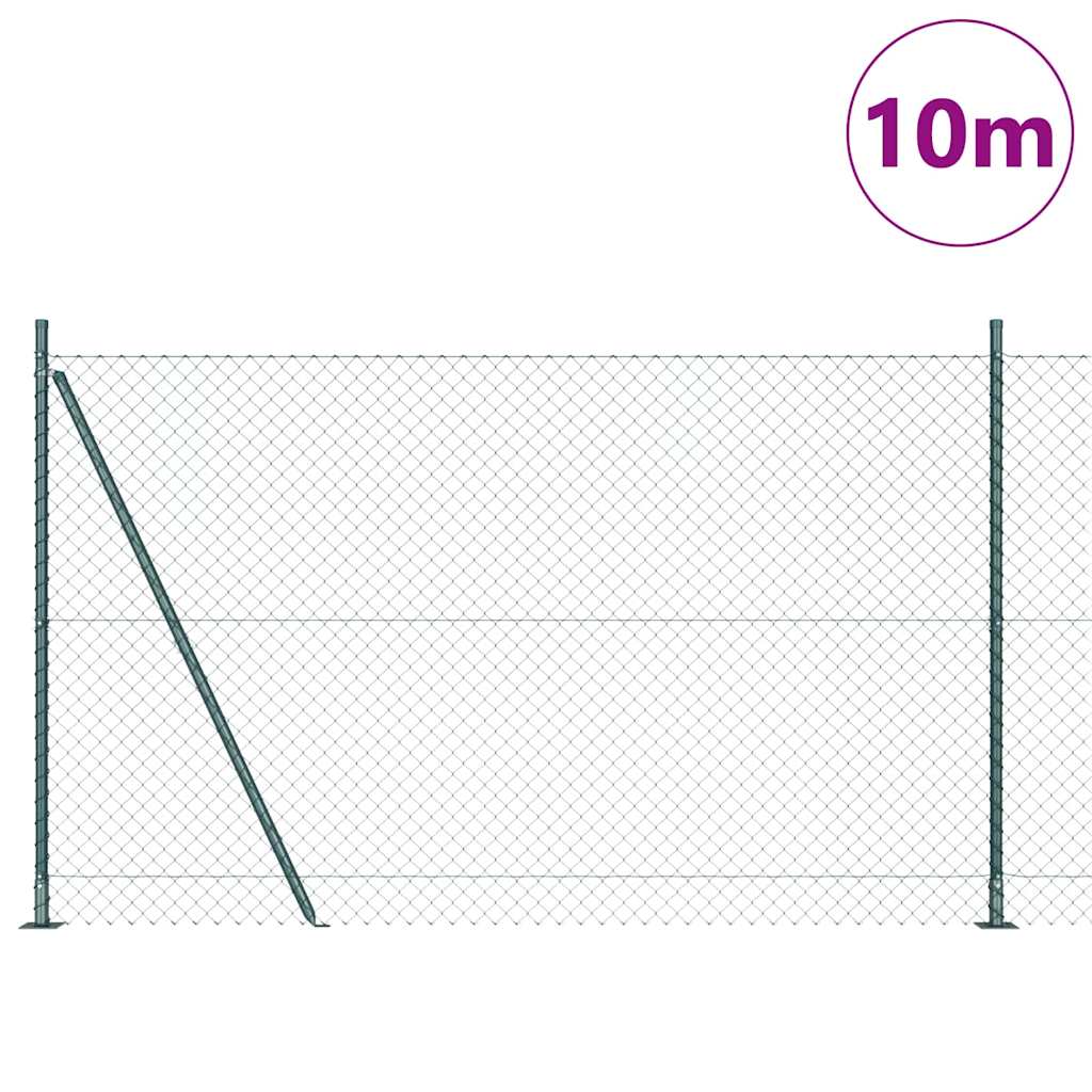 Vidaxl afrasteringspaal groen 10 x 1,4 m (60 x 60 mm gaas)