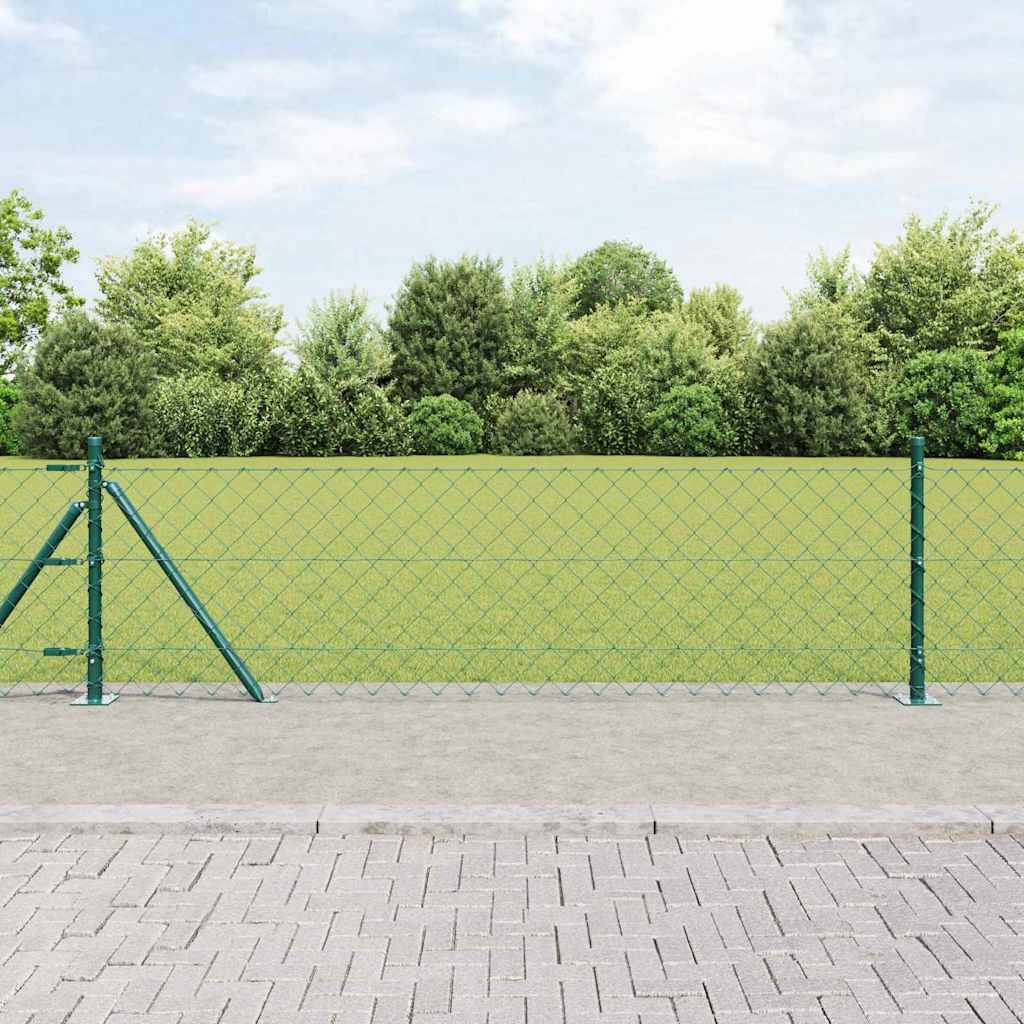 Vidaxl afrasteringspaal groen 25 x 0,6 m (60 x 60 mm gaas)