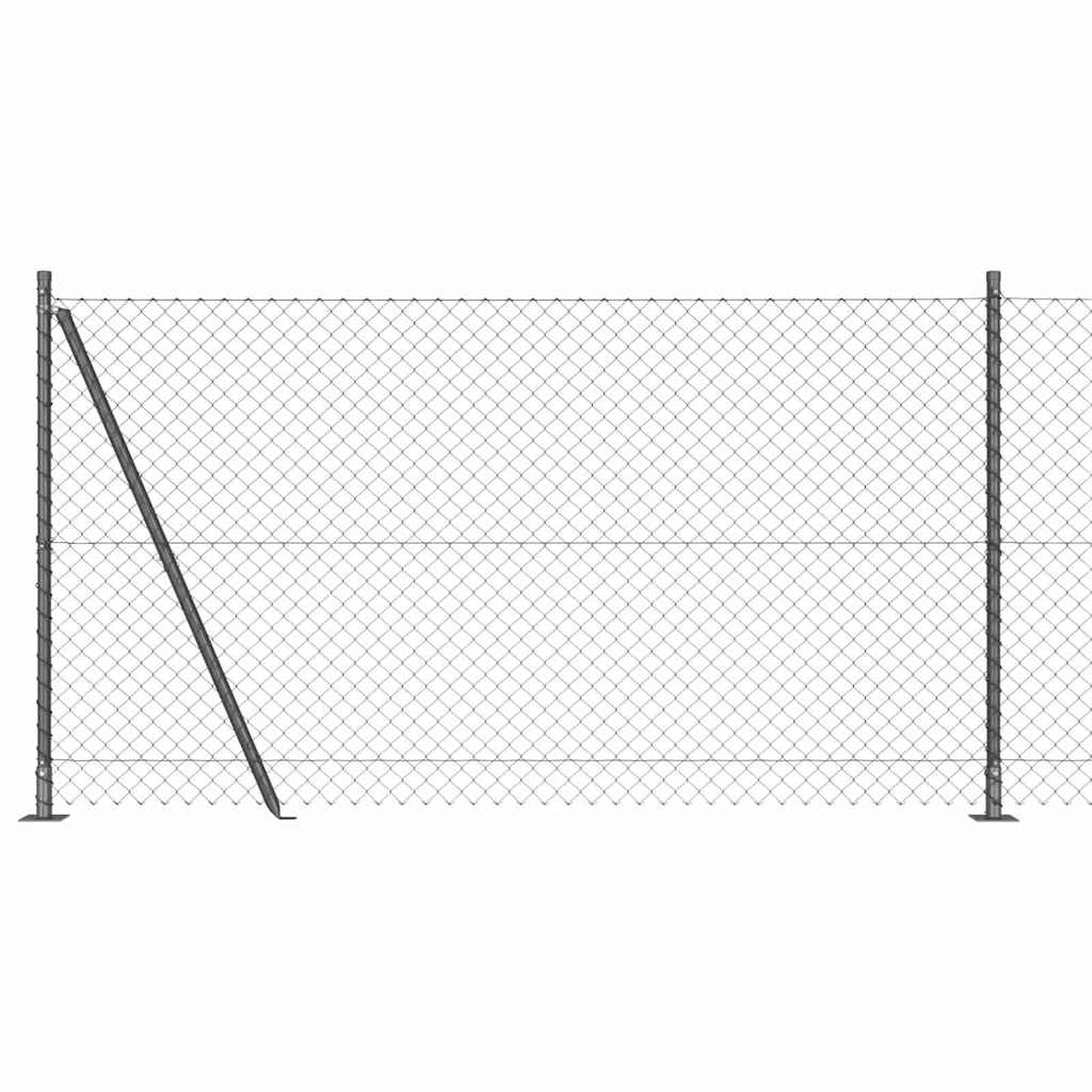 Vidaxl afrasteringspaal grijs 10 x 1,2 m (40 x 40 mm gaas)