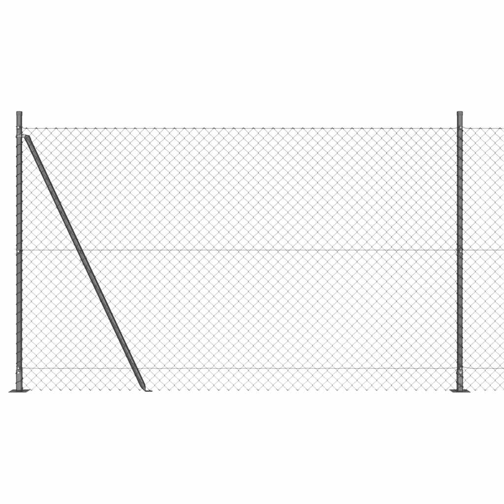 Vidaxl afrasteringspaal grijs 10 x 1,5 m (40 x 40 mm gaas)