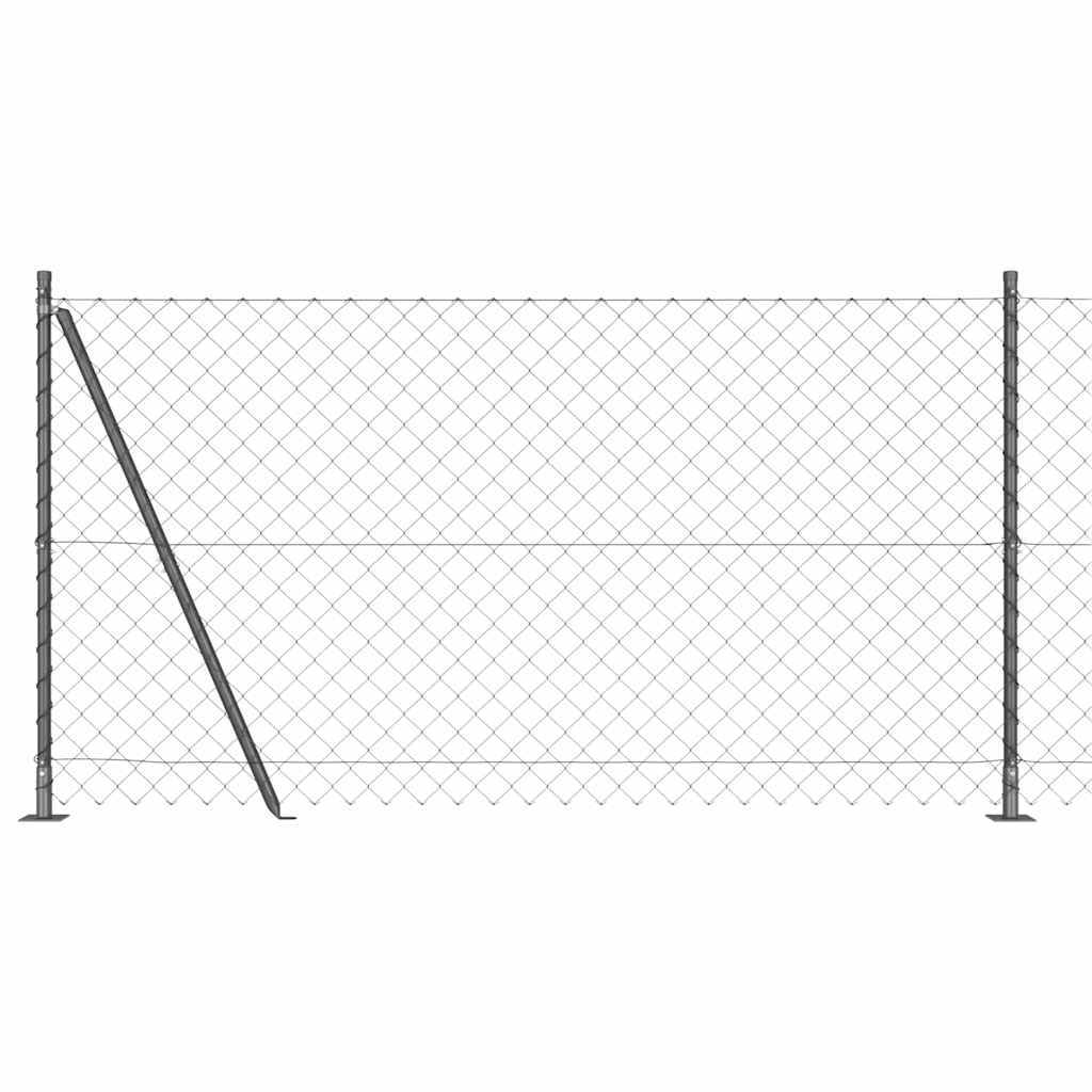 Vidaxl afrasteringspaal grijs 10 x 1,2 m (60 x 60 mm gaas)