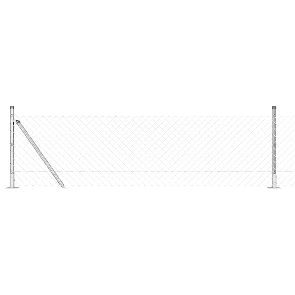 Vidaxl gaashek met betonnen voetstuk 25 x 0,6 m gegalvaniseerd staal
