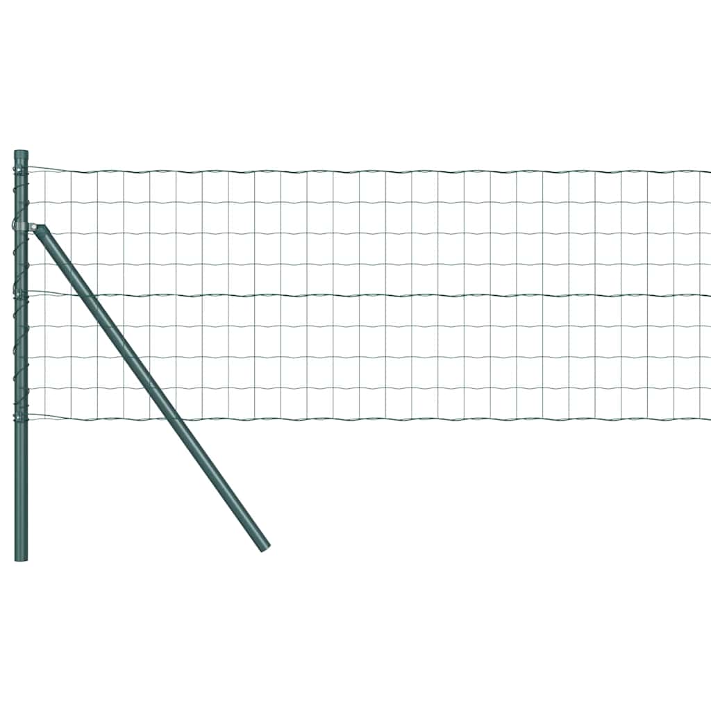 Vidaxl hek met paal groen 0,8 x 10 m staal