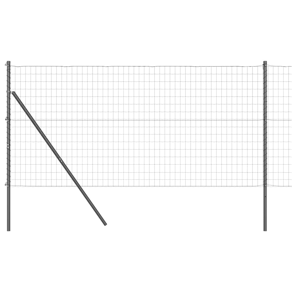 Vidaxl hek met paal grijs 1,4 x 10 m staal en pvc