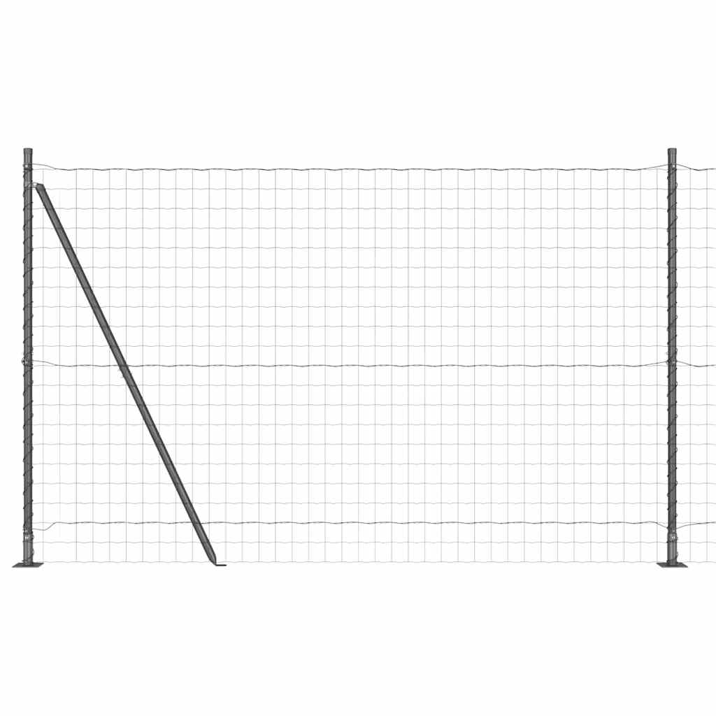 Vidaxl hek met paal grijs 1,6 x 10 m staal en pvc