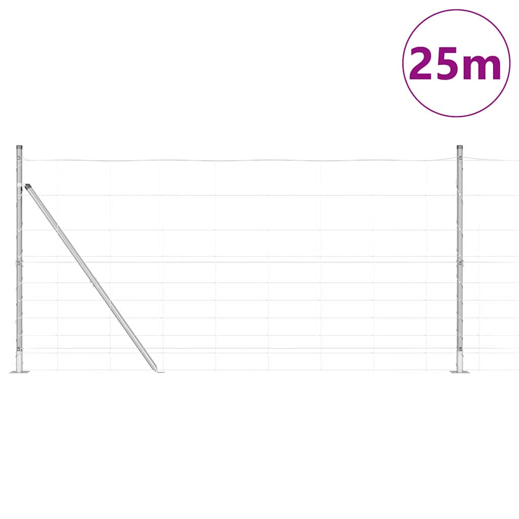 Vidaxl afrasteringspaal gegalvaniseerd 25 x 1,2 m staal