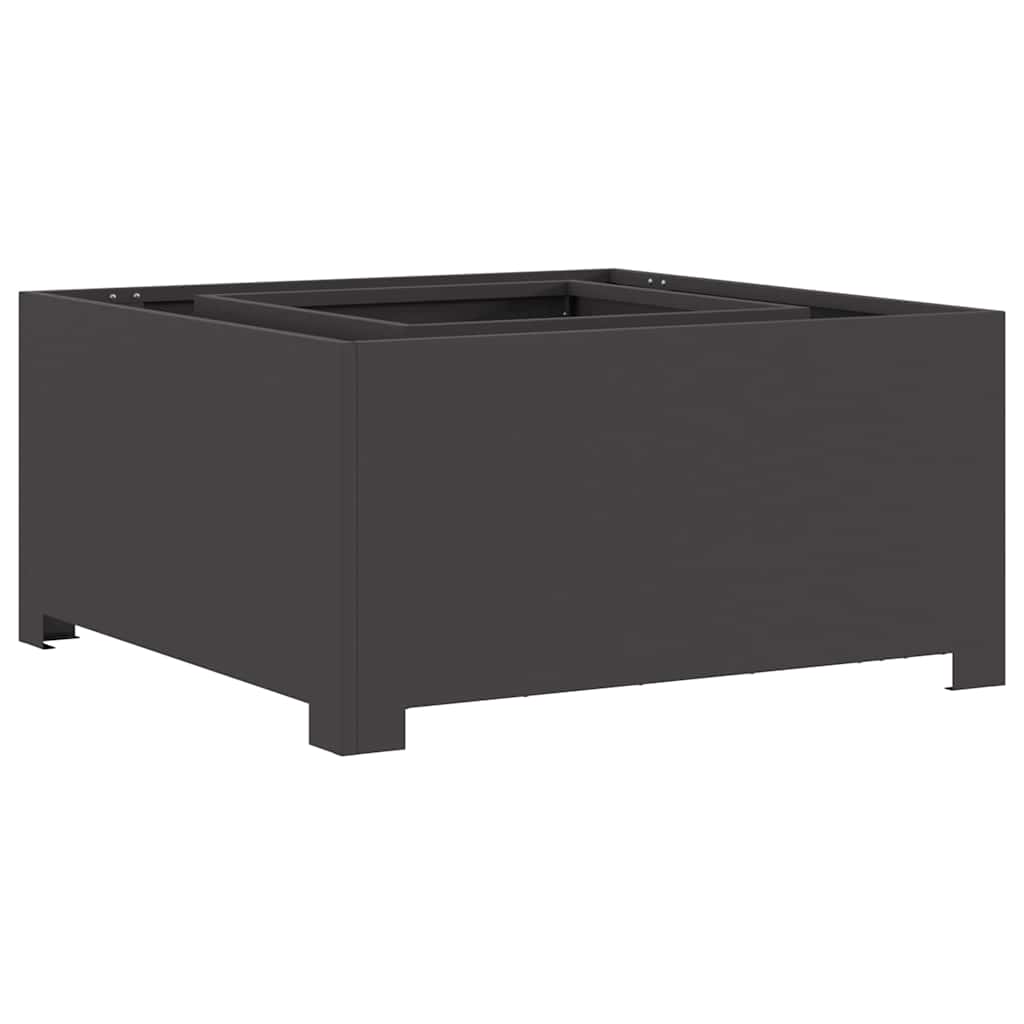 Vidaxl vuurkorf zwart 80 x 80 x 40 cm staal
