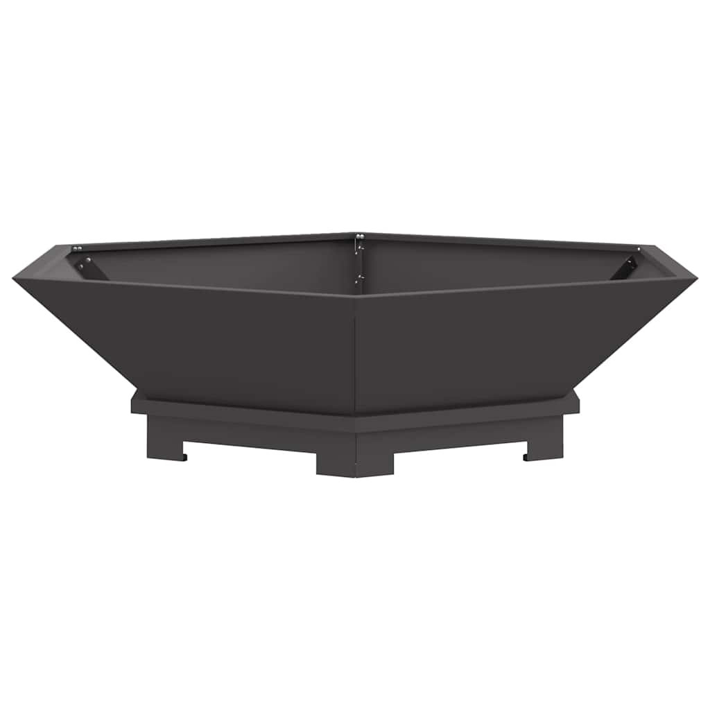 Vidaxl vuurkorf zwart 100 x 100 x 28 cm staal