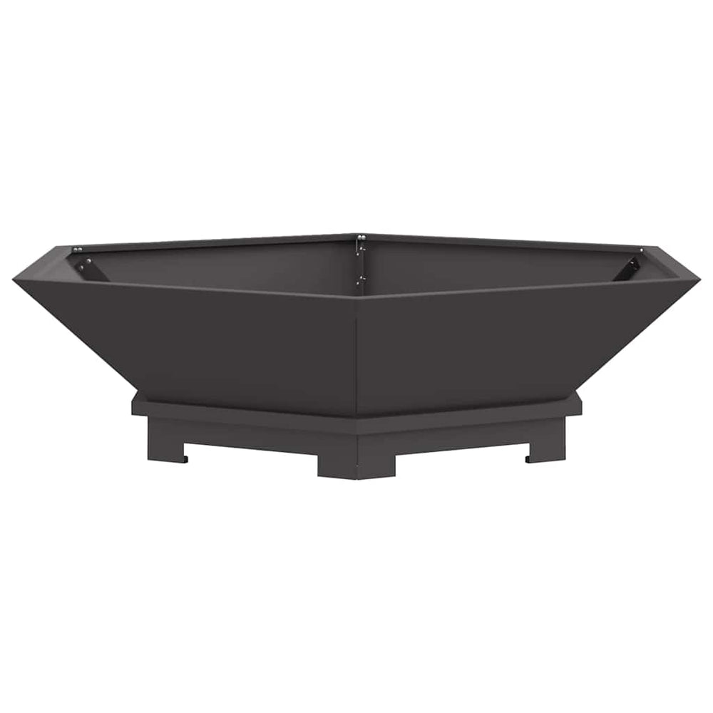 Vidaxl vuurkorf zwart 100 x 100 x 28 cm staal