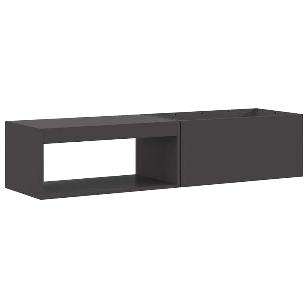 Vidaxl vuurkorf zwart 160 x 45 x 35 cm staal