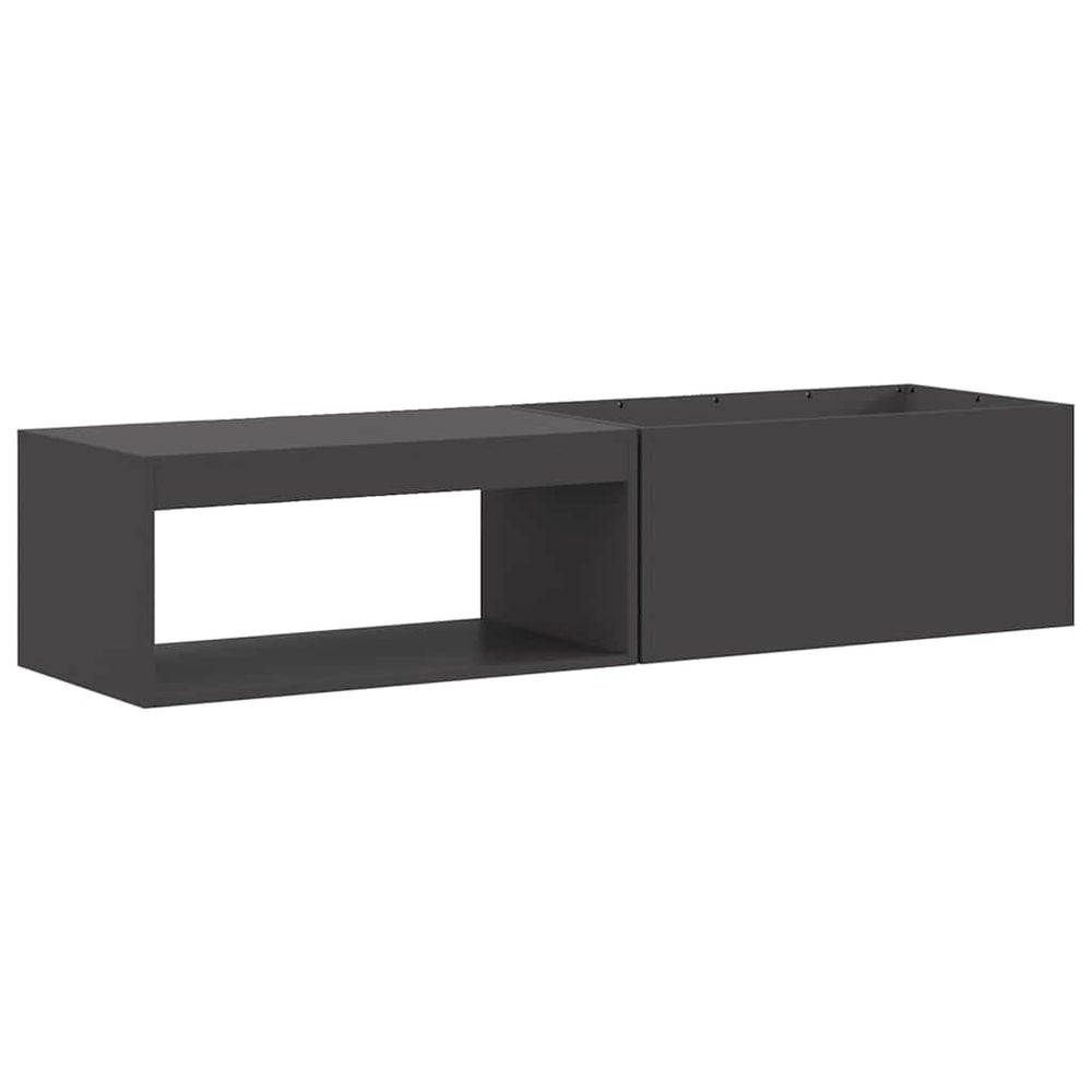 Vidaxl vuurkorf zwart 160 x 45 x 35 cm staal