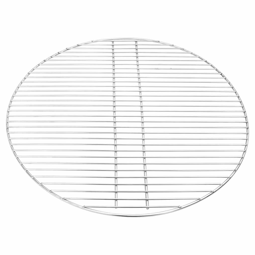 Vidaxl barbecuerooster zilver 60 x 60 cm roestvrij staal