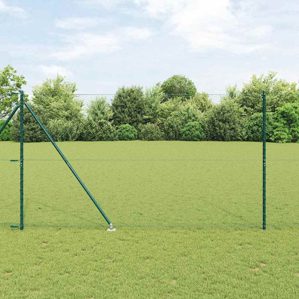 Vidaxl afrasteringspaal groen 10 x 1,6 m (25 mm gaas) staal en pvc