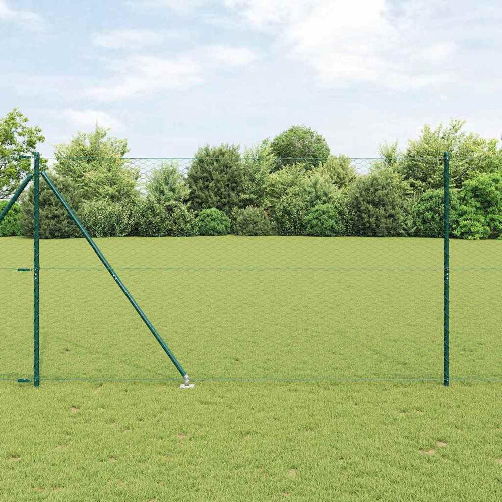 Vidaxl afrasteringspaal groen 10 x 1,6 m (36 mm gaas) staal en pvc