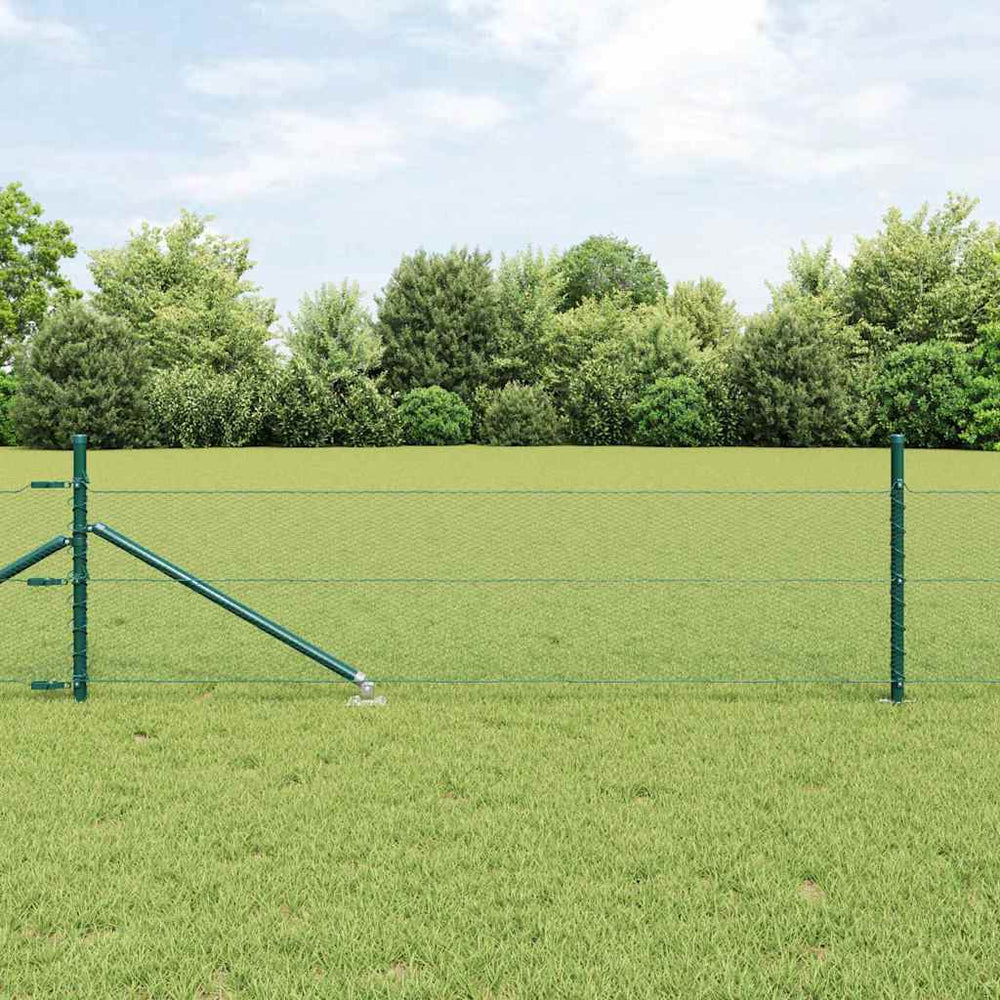 Vidaxl afrasteringspaal groen 25 x 0,5 m (13 mm gaas) staal