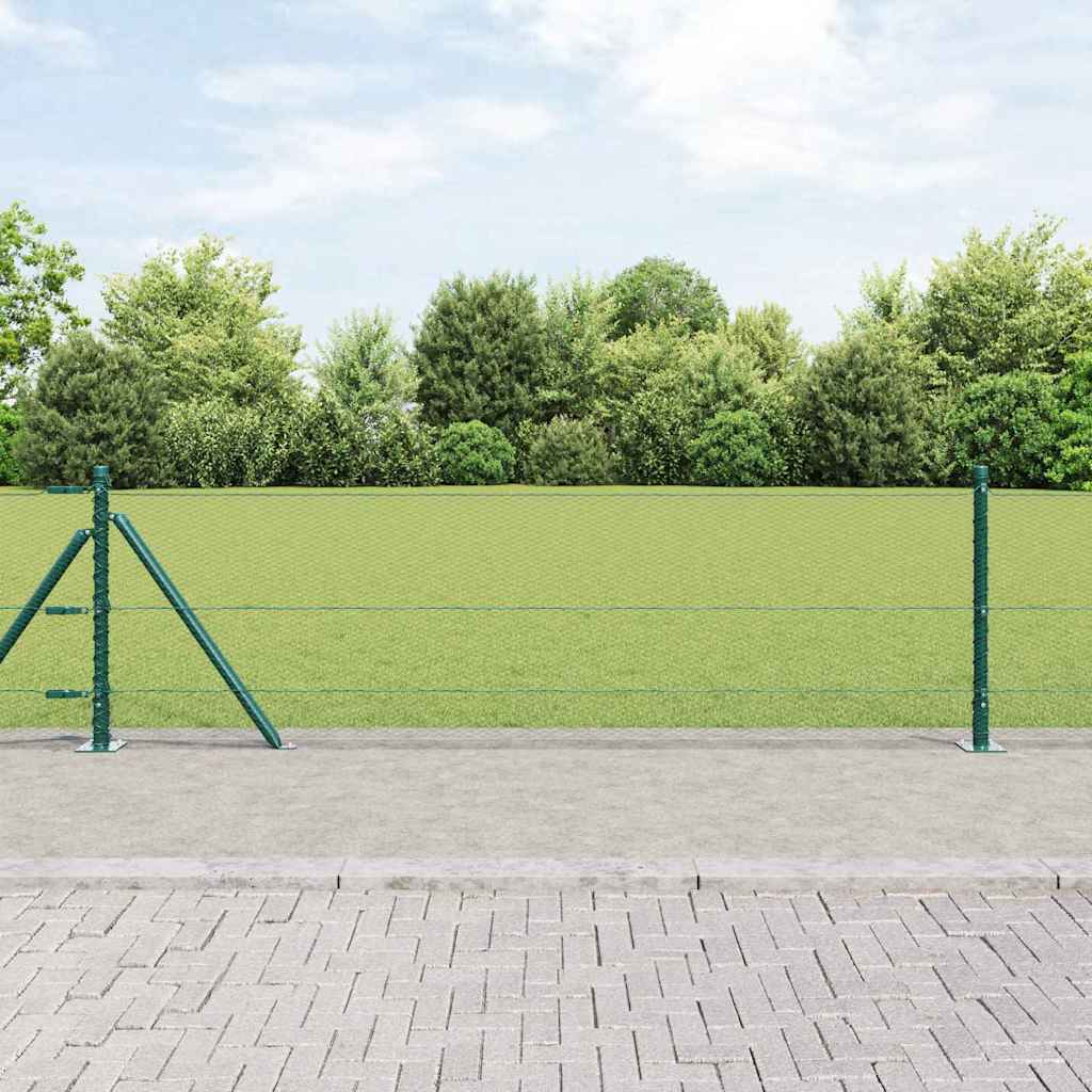 Vidaxl afrasteringspaal groen 10 x 0,6 m (13 mm gaas) staal en pvc
