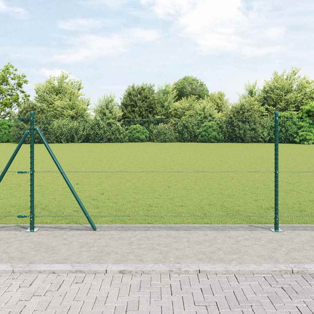 Vidaxl afrasteringspaal groen 10 x 0,8 m (13 mm gaas) staal en pvc