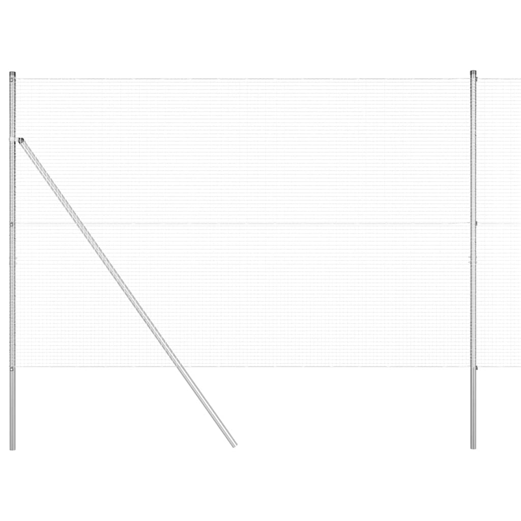 Vidaxl afrasteringspaal zilver 10 x 1,5 m (19 x 19 mm gaas) staal