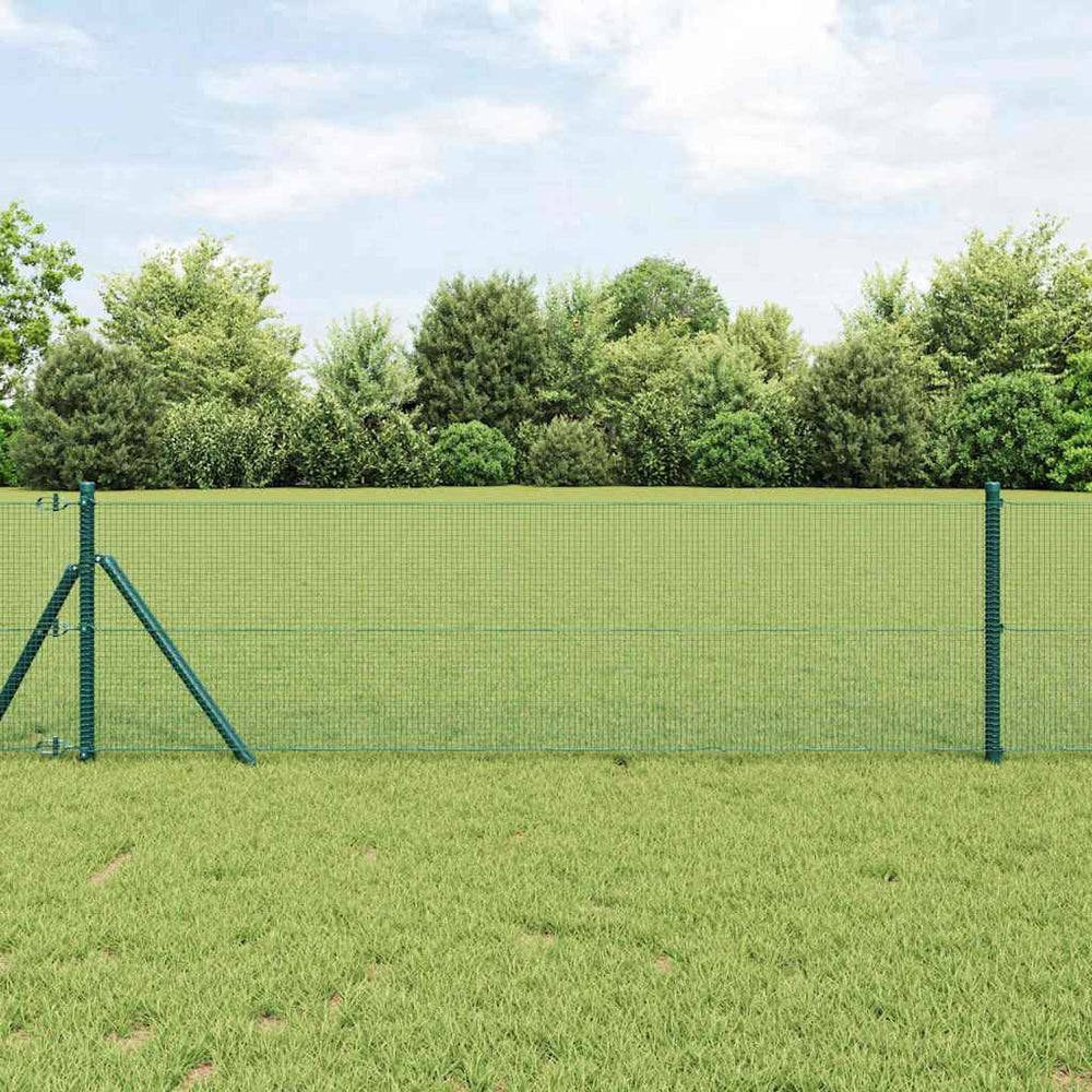 Vidaxl afrasteringspaal groen 10 x 0,5 m (12 x 12 mm mesh) staal