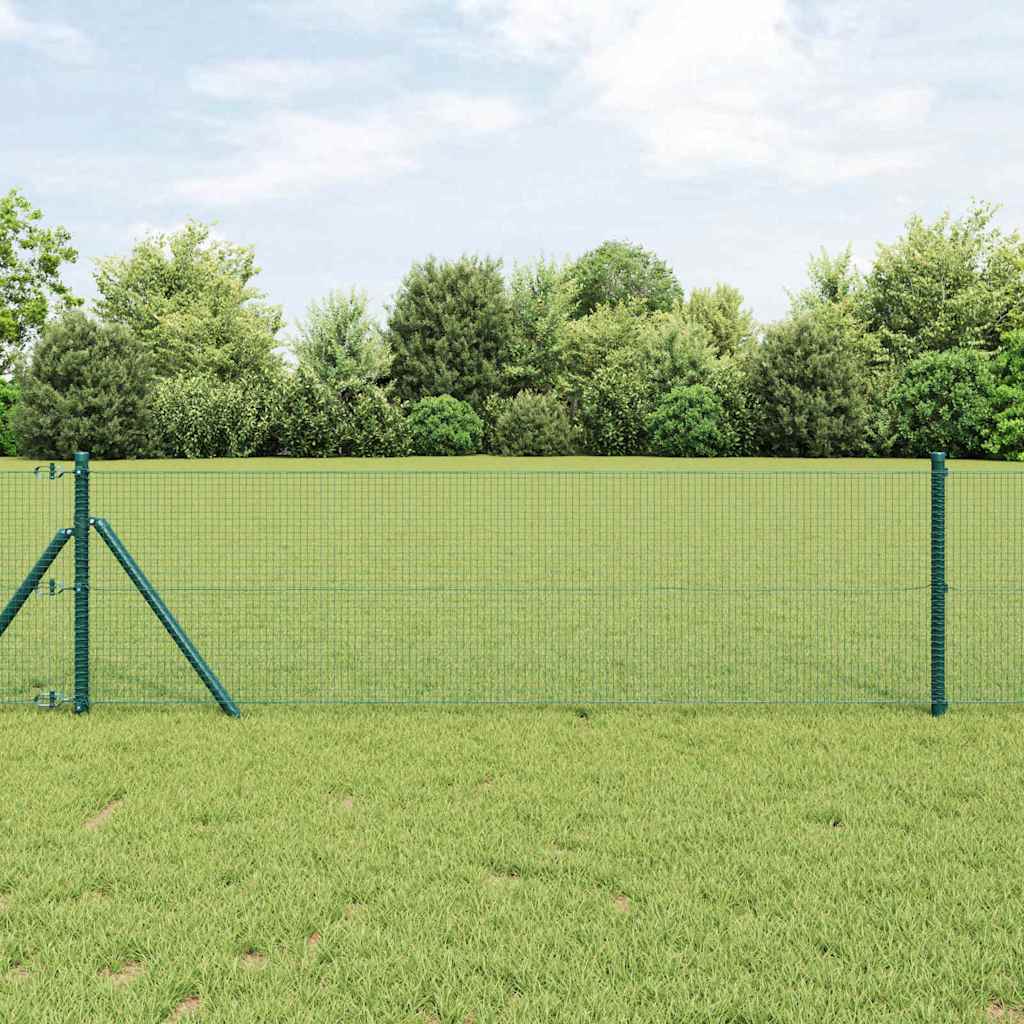 Vidaxl afrasteringspaal groen 10 x 0,5 m (16 x 16 mm gaas) staal
