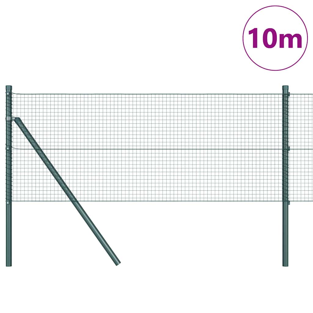 Vidaxl afrasteringspaal groen 10 x 0,5 m (19 x 19 mm gaas) staal