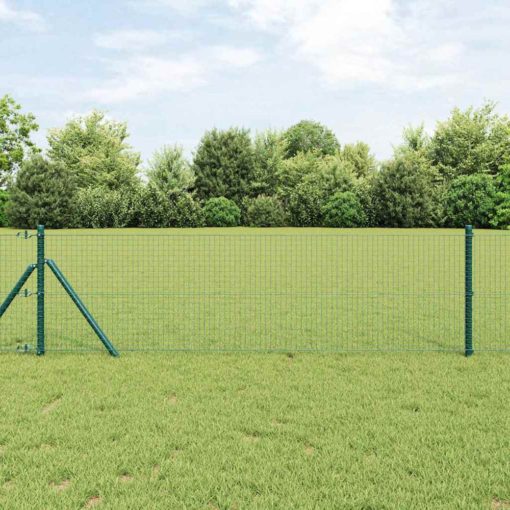 Vidaxl afrasteringspaal groen 10 x 0,5 m (25 x 25 mm gaas) staal