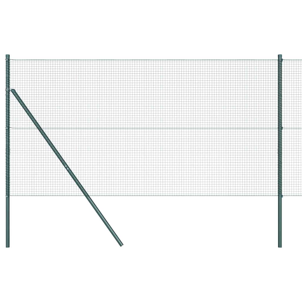 Vidaxl afrasteringspaal groen 10 x 1 m (19 x 19 mm mesh) staal