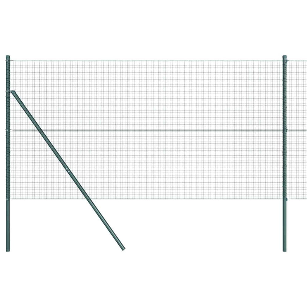 Vidaxl afrasteringspaal groen 10 x 1 m (19 x 19 mm mesh) staal