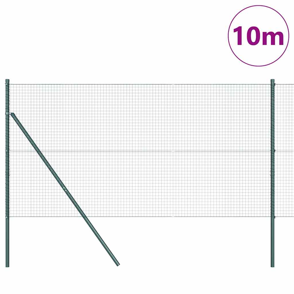 Vidaxl afrasteringspaal groen 10 x 1,4 m (25 x 25 mm gaas)