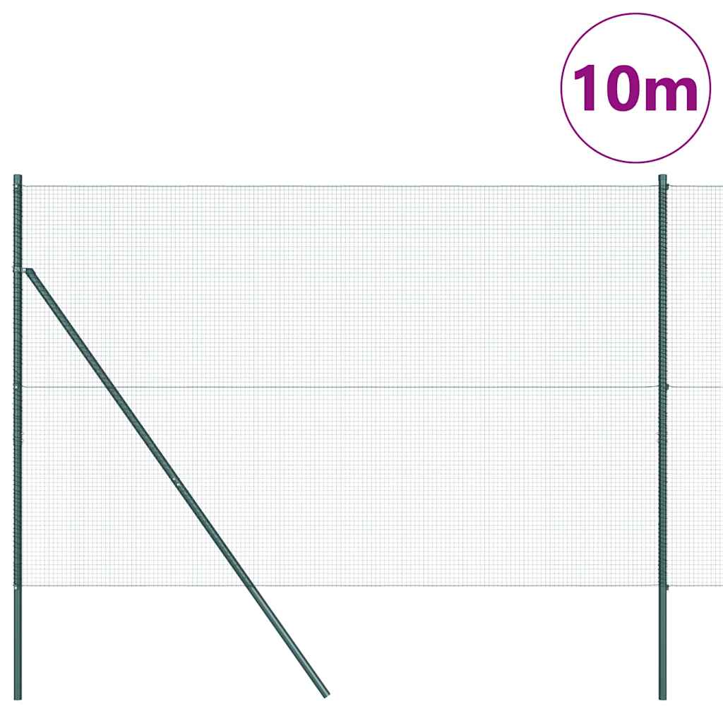 Vidaxl afrasteringspaal groen 10 x 1,6 m (16 x 16 mm gaas)