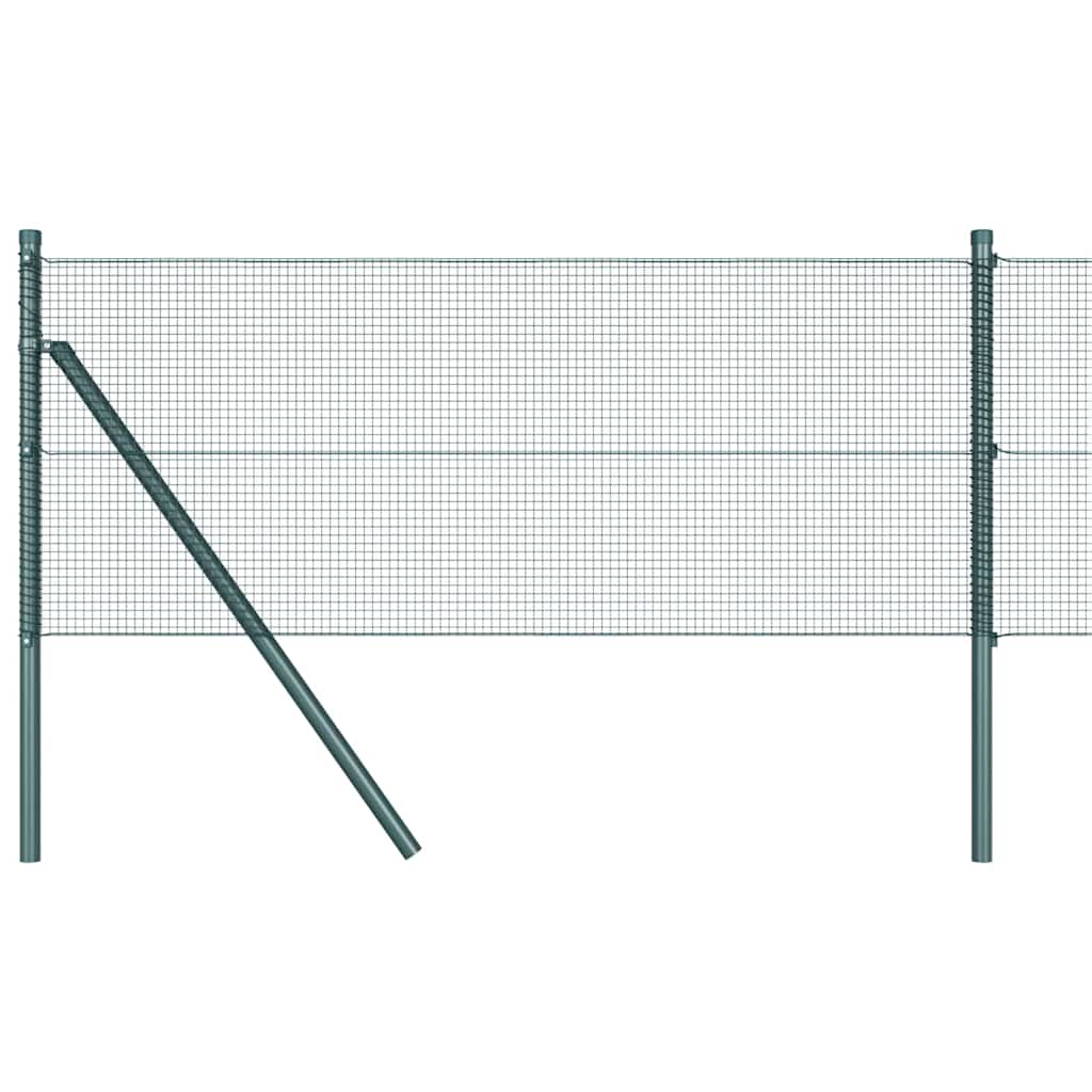 Vidaxl afrasteringspaal groen 25 x 0,5 m (12 x 12 mm gaas) staal