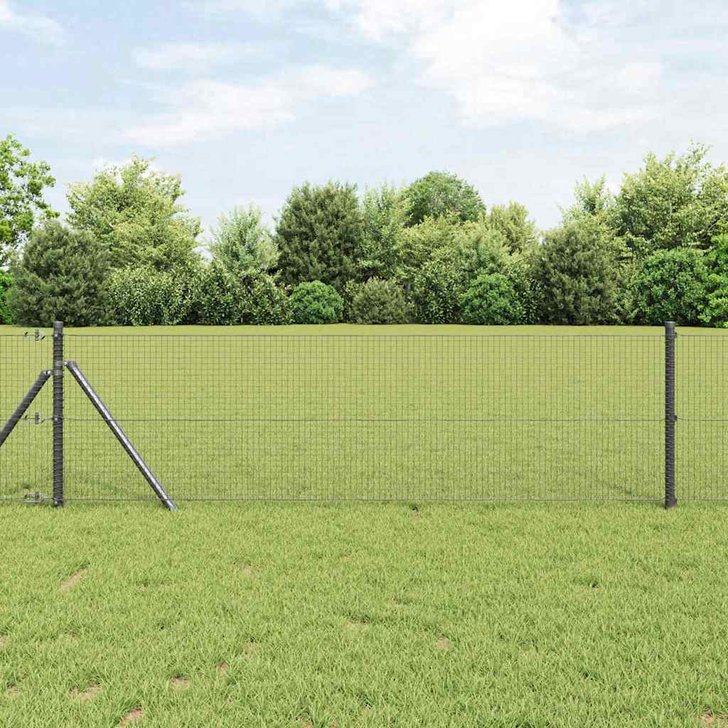 Vidaxl afrasteringspaal grijs 10 x 0,5 m (19 x 19 mm gaas) staal