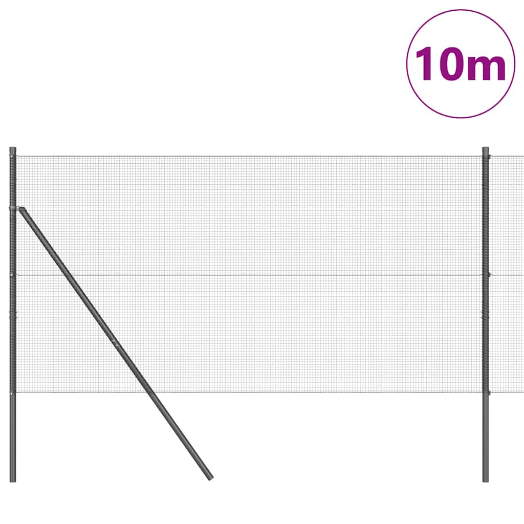 Vidaxl afrasteringspaal grijs 10 x 1,2 m (12 x 12 mm gaas)