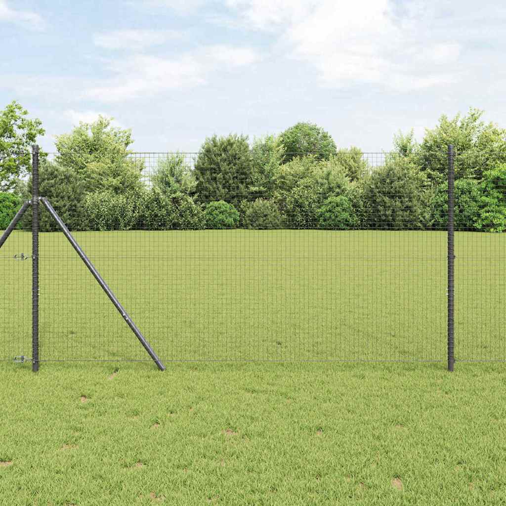 Vidaxl afrasteringspaal grijs 10 x 1,2 m (25 x 25 mm gaas)