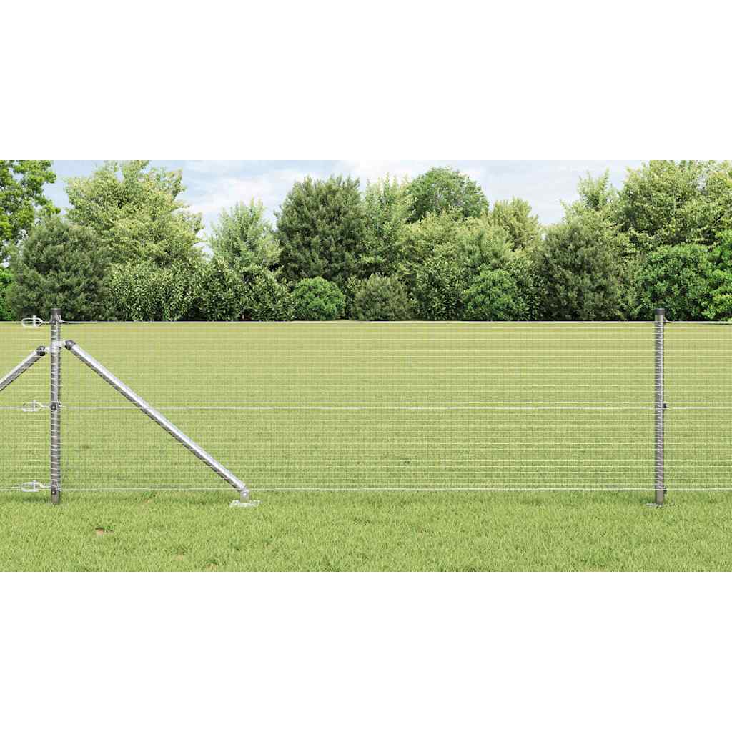 Vidaxl afrasteringspaal zilver 10 x 0,5 m (19 x 19 mm gaas) staal