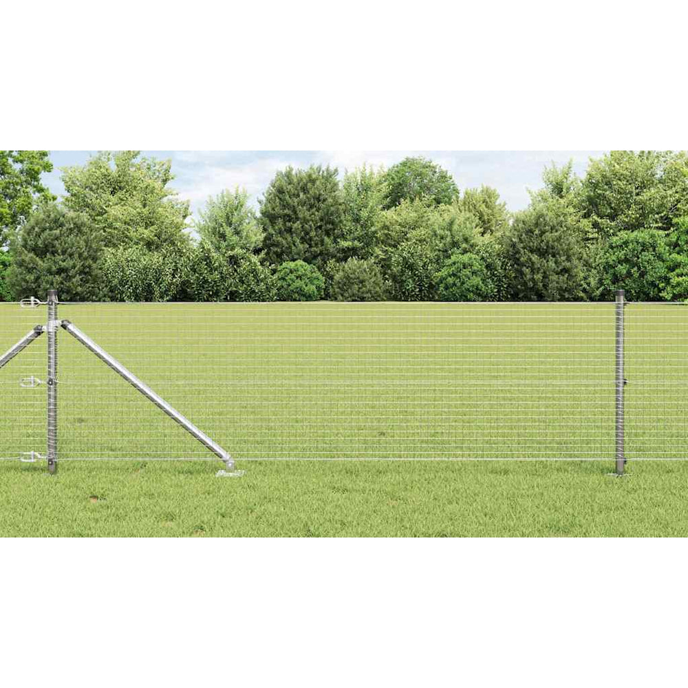 Vidaxl afrasteringspaal zilver 10 x 0,6 m (25 x 25 mm gaas) staal