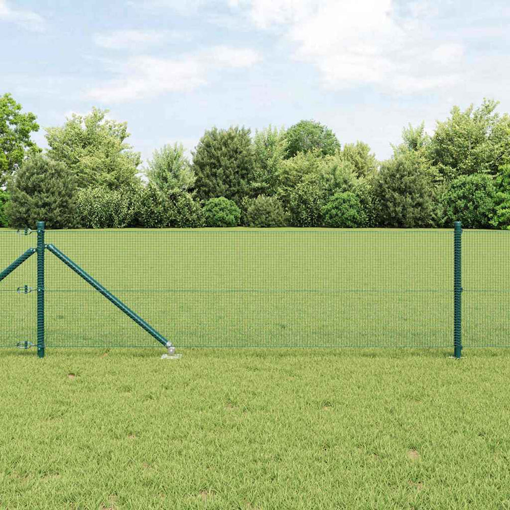 Vidaxl afrasteringspaal groen 10 x 0,5 m (12 x 12 mm mesh) staal