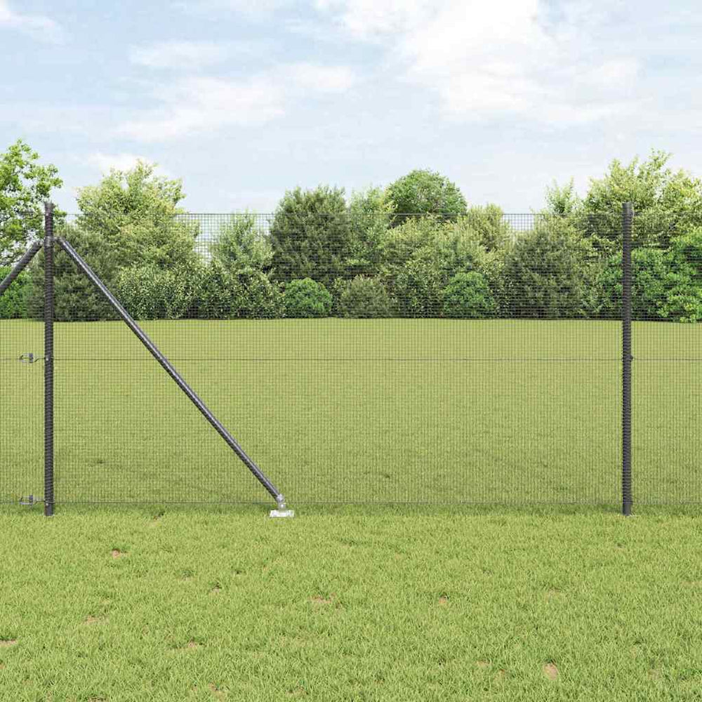 Vidaxl afrasteringspaal grijs 10 x 1 m (12 x 12 mm gaas) staal