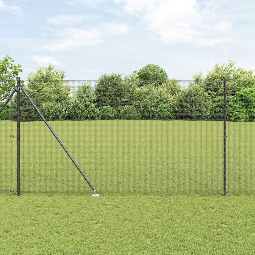 Vidaxl afrasteringspaal grijs 10 x 1,5 m (16 x 16 mm gaas)