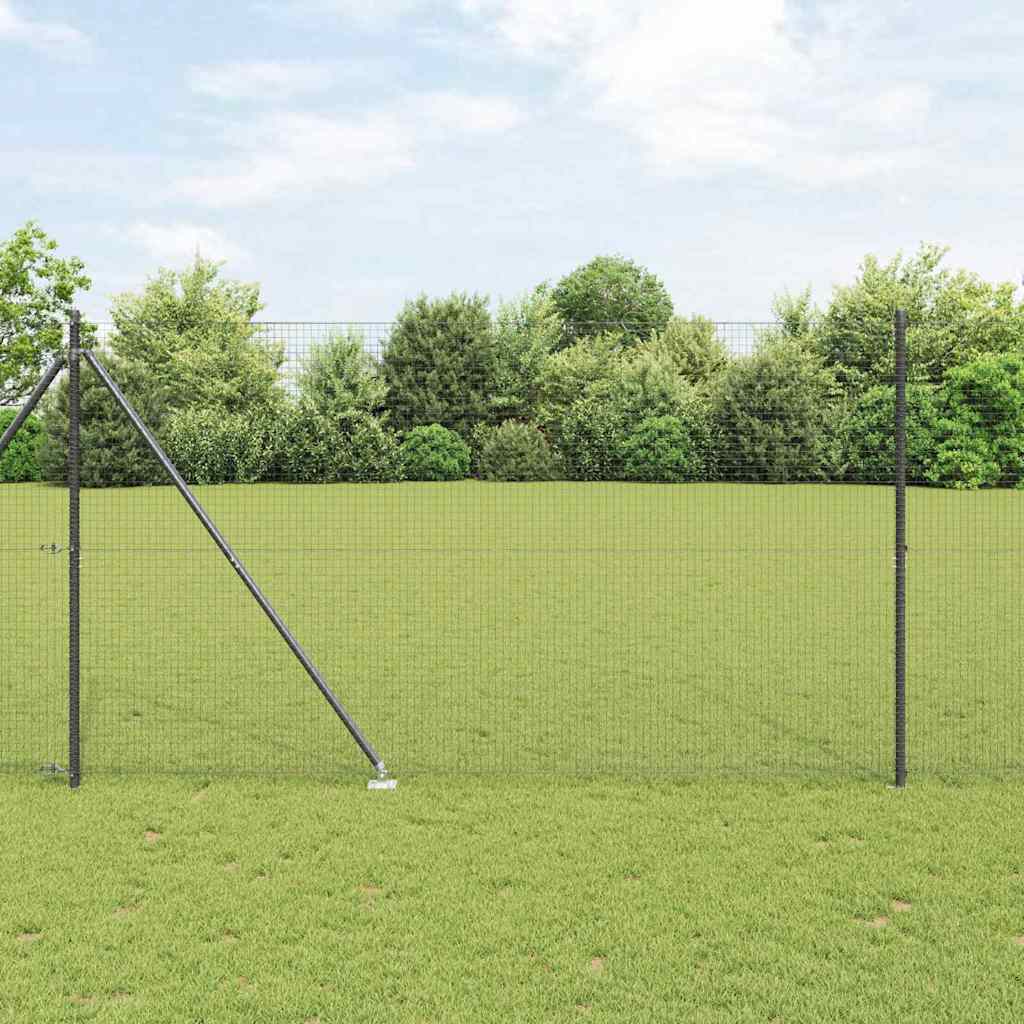 Vidaxl afrasteringspaal grijs 10 x 1,6 m (25 x 25 mm gaas)